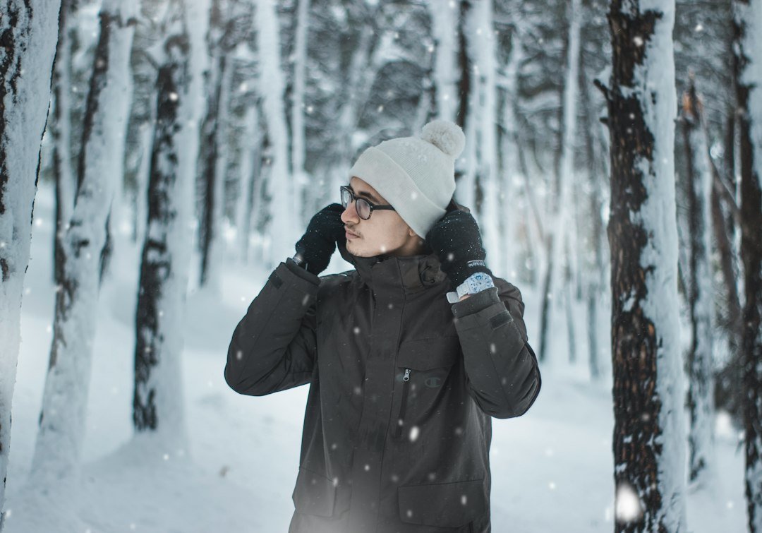 Illustrative person dressed for cold weather